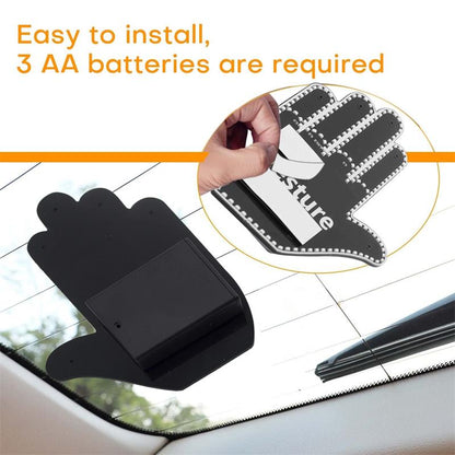 ✋50% OFF NOW! Car Hand Gesture LED Light with Remote Control, Funny Rear Window Finger Signal Light, Novelty Car Decor Lamp for Rear Windshield
