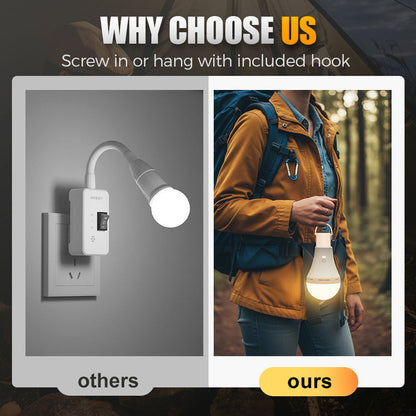 Portable Rechargeable LED Camping/Emergency Light Bulb