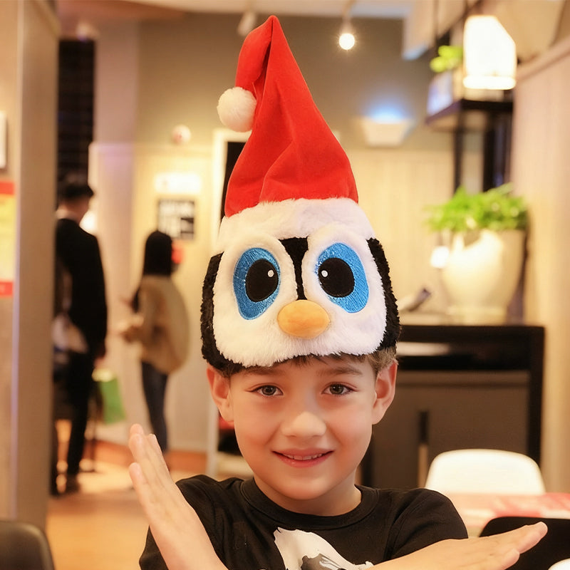 Interactive Plush Christmas Character Hat
