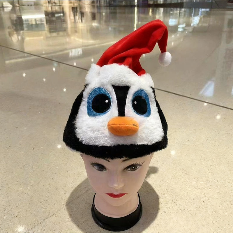 Interactive Plush Christmas Character Hat