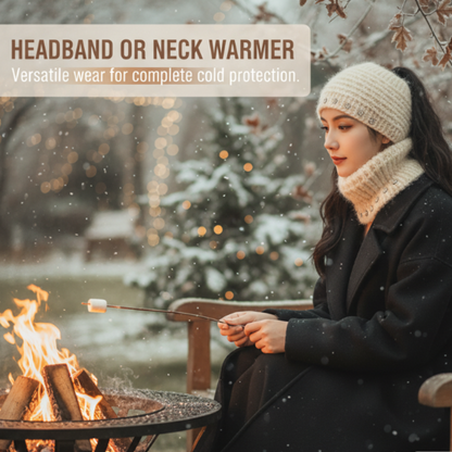 Women's Knit Headband with Flower Accents