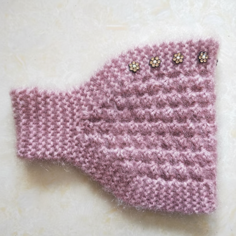 Women's Knit Headband with Flower Accents