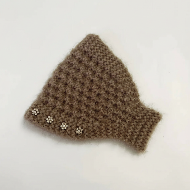 Women's Knit Headband with Flower Accents