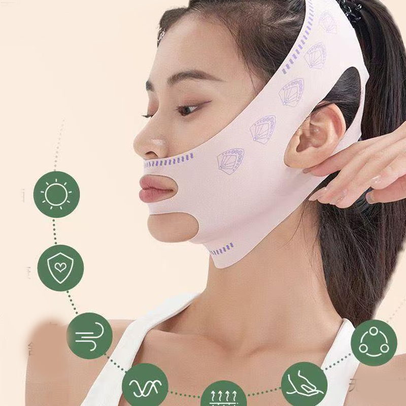 V-Line Printed Breathable Face-Lifting Mask💆