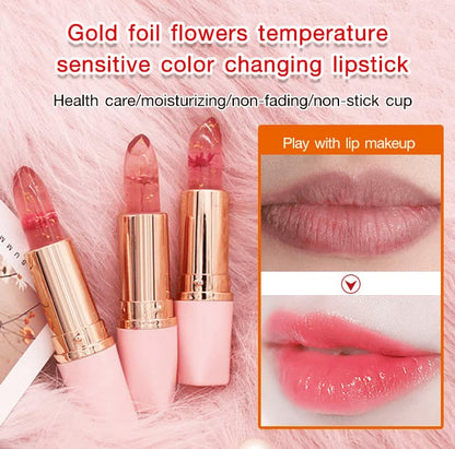 🔥Buy 1 Get 1 Free 💋 Crystal Jelly Flower Color-Changing Lipstick 💄