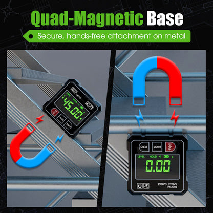 Digital Laser Angle Gauge With 4-Sided Magnetic Base