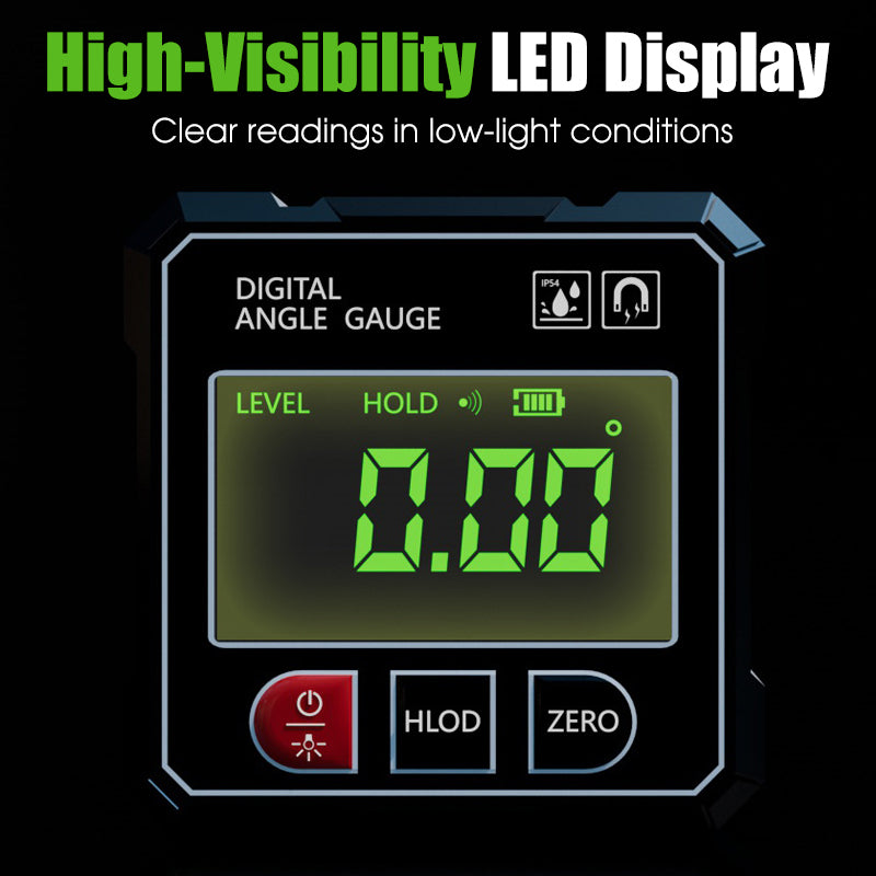 Digital Laser Angle Gauge With 4-Sided Magnetic Base