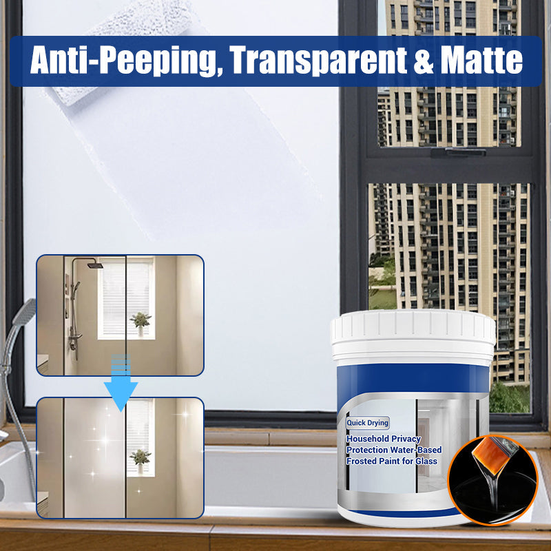 🔒✨ Household Privacy Protection Water-Based Frosted Paint for Glass 🚪🖌️ – Easy DIY Window Film Alternative, Instant Obscuring, Scratch-Resistant Finish, Ideal for Bathroom & Office Privacy, Safe & Odorless Formula