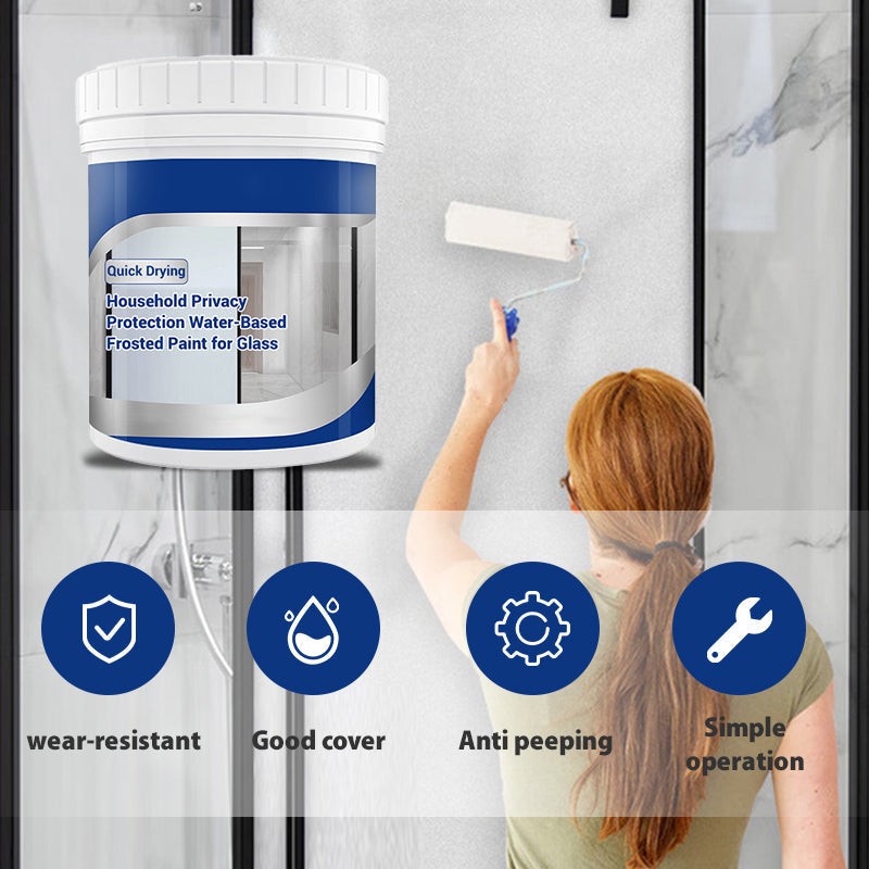 🔒✨ Household Privacy Protection Water-Based Frosted Paint for Glass 🚪🖌️ – Easy DIY Window Film Alternative, Instant Obscuring, Scratch-Resistant Finish, Ideal for Bathroom & Office Privacy, Safe & Odorless Formula