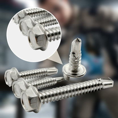 Stainless Steel Hex Washer Self-Drilling Screws