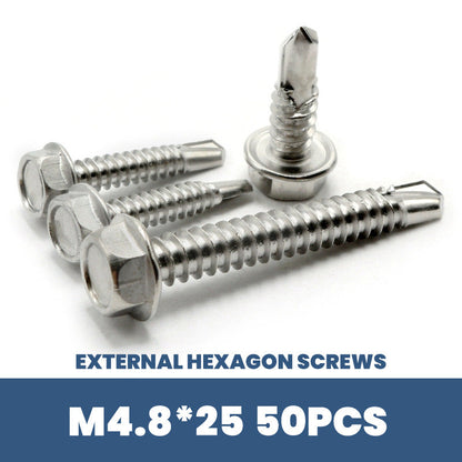 Stainless Steel Hex Washer Self-Drilling Screws