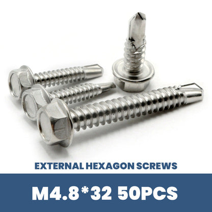 Stainless Steel Hex Washer Self-Drilling Screws
