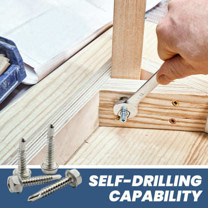 Stainless Steel Hex Washer Self-Drilling Screws