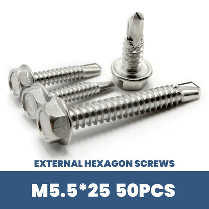 Stainless Steel Hex Washer Self-Drilling Screws