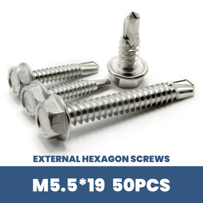 Stainless Steel Hex Washer Self-Drilling Screws