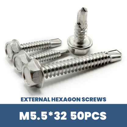 Stainless Steel Hex Washer Self-Drilling Screws
