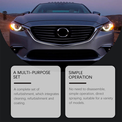 🚘 Automotive Headlamp Restoration Fluid, blurring enhanced crystalline coating refurbisher