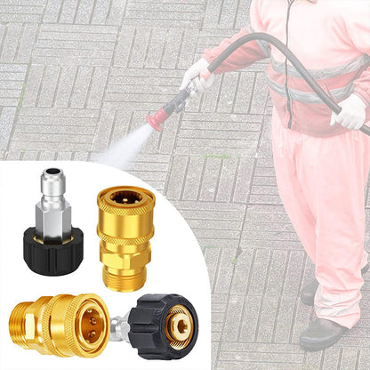 High-Pressure Washer Connector Set, Includes 8 Accessories.