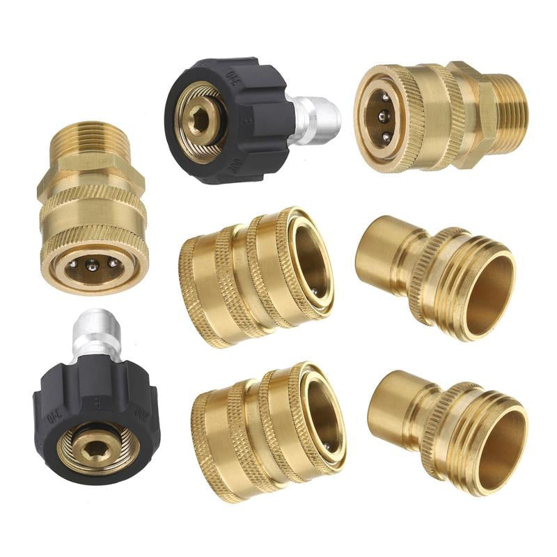 High-Pressure Washer Connector Set, Includes 8 Accessories.