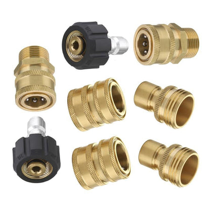 High-Pressure Washer Connector Set, Includes 8 Accessories.