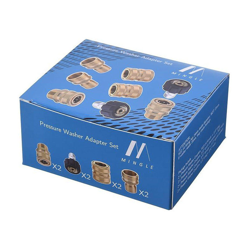 High-Pressure Washer Connector Set, Includes 8 Accessories.