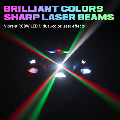 🎆✨ Multi-Beam LED Atmosphere Light – 16 Colors & Remote Control ✨🎉 Transform any room with vibrant RGB lighting! Perfect for parties, gaming, or home decor. Easy installation, dynamic effects, and customizable ambiance. Brighten your space instantly! 🎮🏠