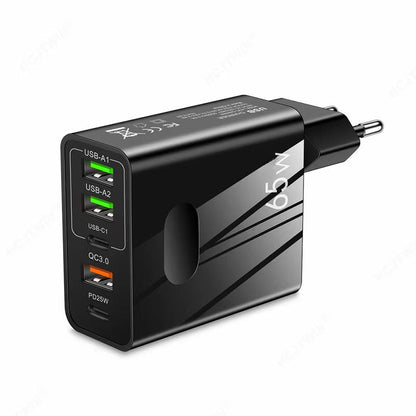 65W Multiple-Ports Fast Charger
