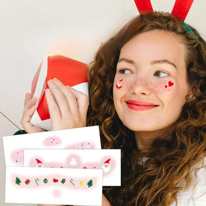 📢📢50  % OFF !!✨Christmas Temporary Face Makeup Stickers
