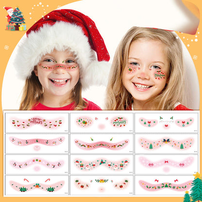 📢📢50  % OFF !!✨Christmas Temporary Face Makeup Stickers