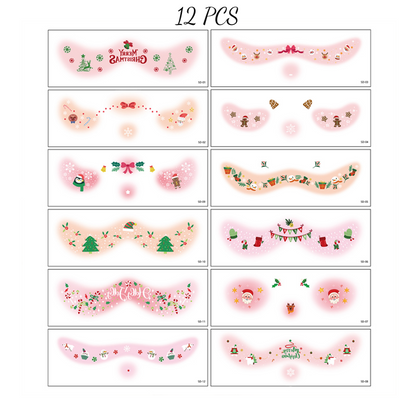 📢📢50  % OFF !!✨Christmas Temporary Face Makeup Stickers