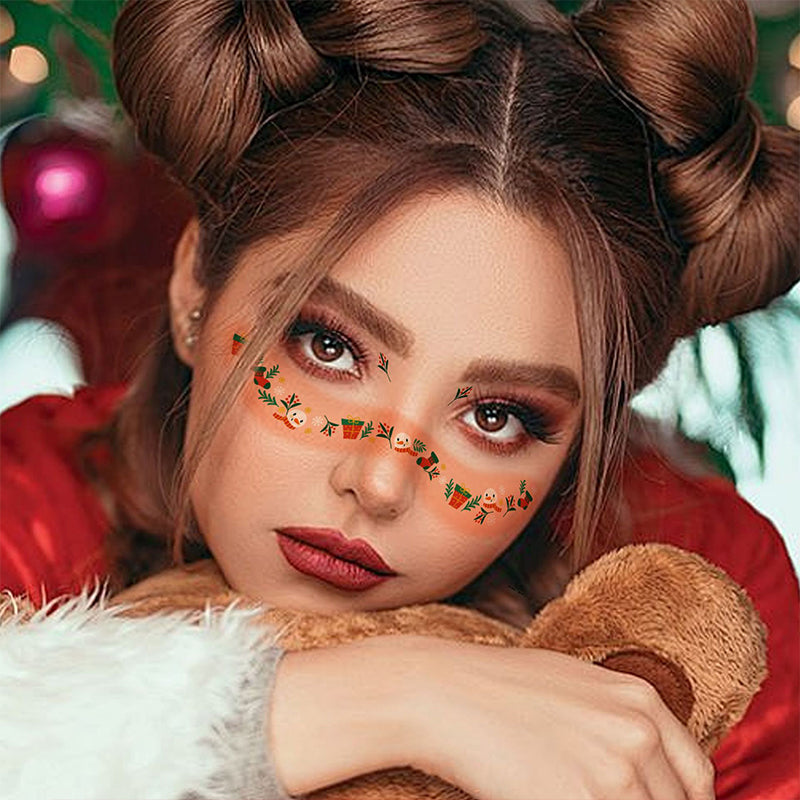 📢📢50  % OFF !!✨Christmas Temporary Face Makeup Stickers