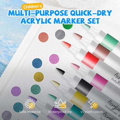 Multi-Purpose Quick-Dry Acrylic Marker Set