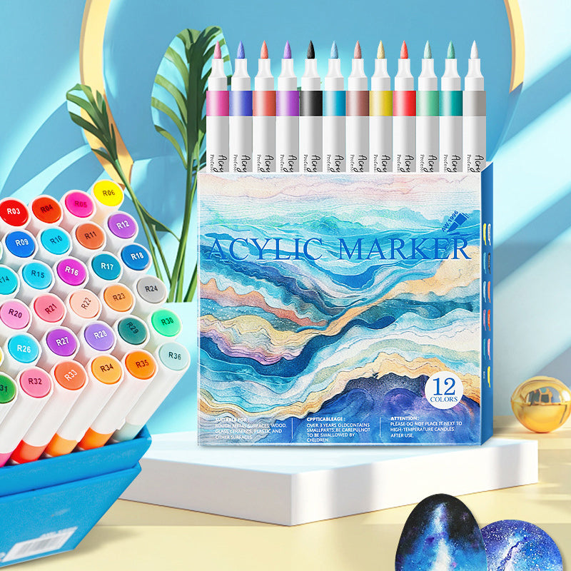 Multi-Purpose Quick-Dry Acrylic Marker Set