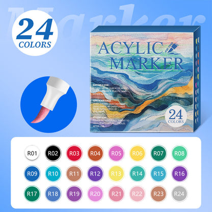 Multi-Purpose Quick-Dry Acrylic Marker Set