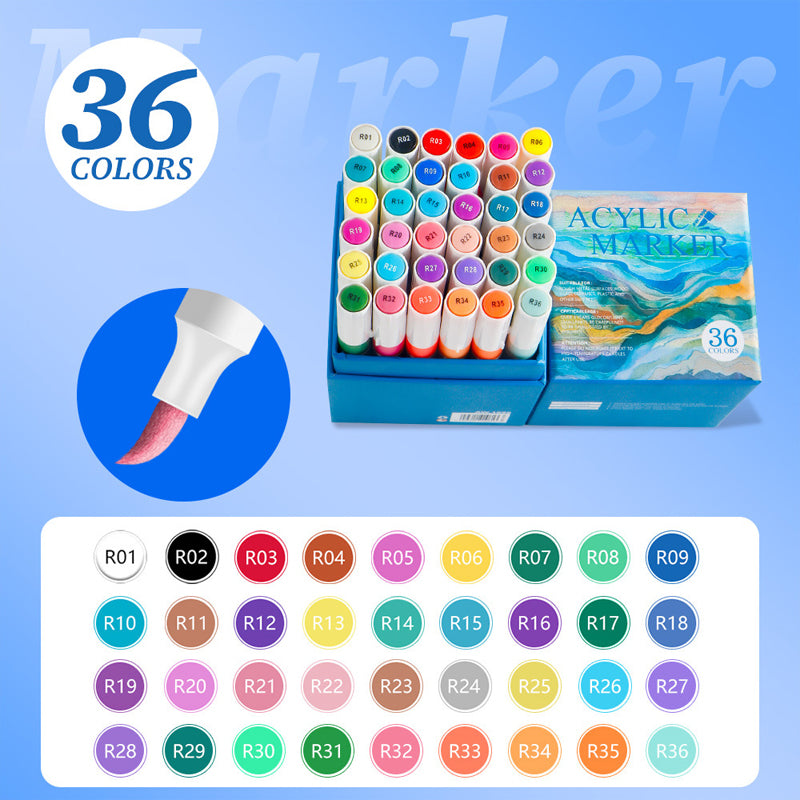 Multi-Purpose Quick-Dry Acrylic Marker Set