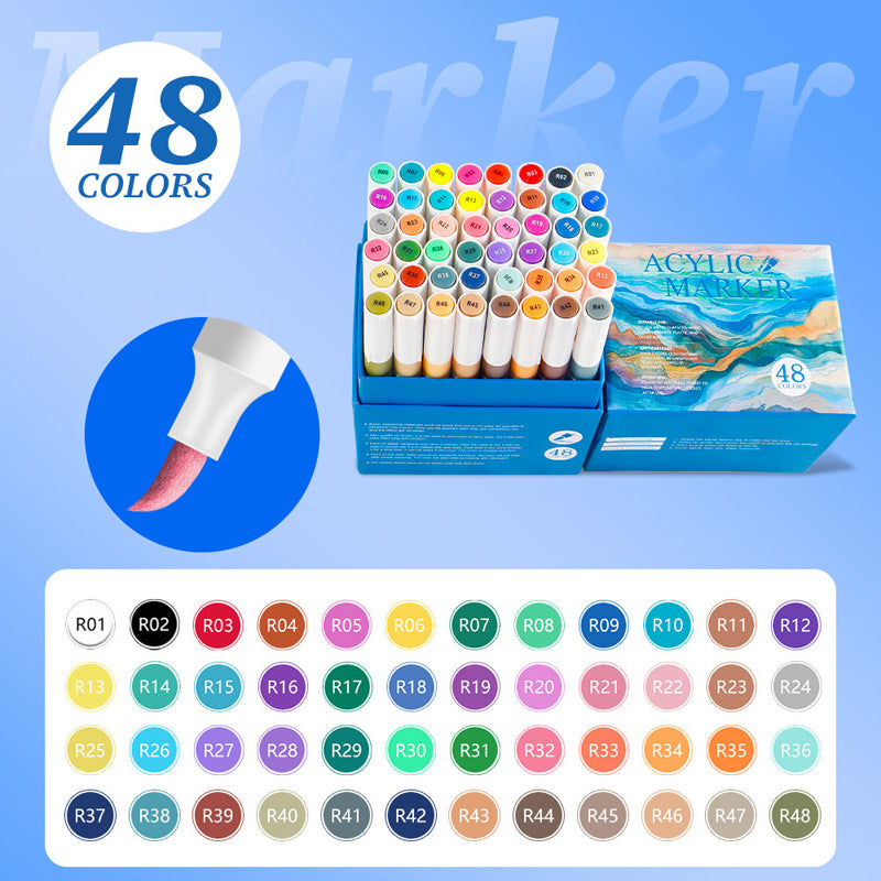 Multi-Purpose Quick-Dry Acrylic Marker Set