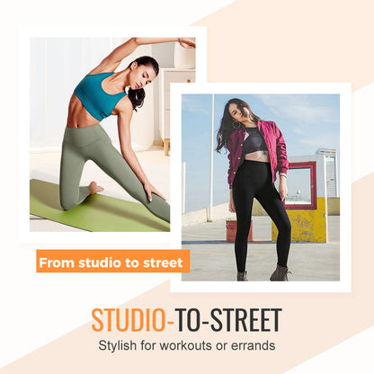 🧘‍♀️💨 Quick-Dry High-Stretch Yoga Leggings 👌🔥 Non-Slip Waistband, 4-Way Stretch, Breathable Fit for Studio to Street. Sweat-Wicking & Ultra-Comfy.