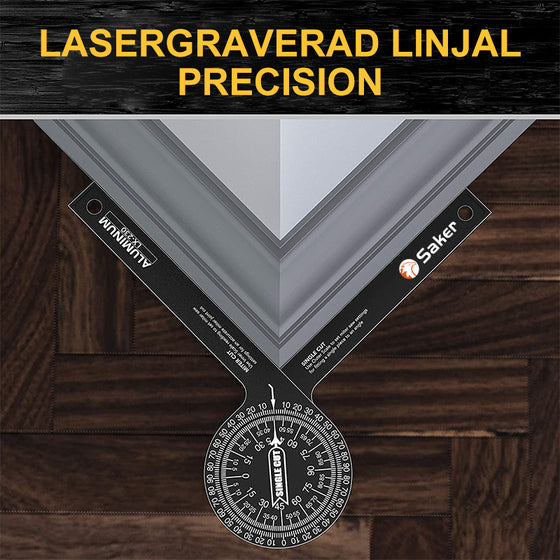 📏50% OFF NOW! Precision Aluminum Protractor‑Miter Saw Angle Finder Gauge, 360 Degree Angle Measuring Tool, Anodized Aluminum Protractor for Woodworking, Carpentry & DIY Cutting Projects
