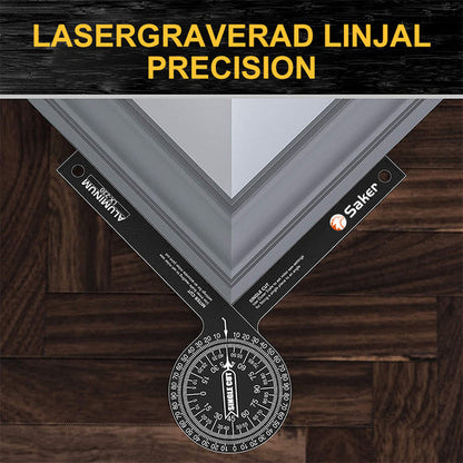 📏50% OFF NOW! Precision Aluminum Protractor‑Miter Saw Angle Finder Gauge, 360 Degree Angle Measuring Tool, Anodized Aluminum Protractor for Woodworking, Carpentry & DIY Cutting Projects