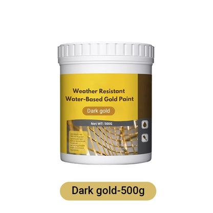 🏡Weather resistant water-based gold paint