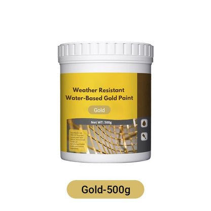 🏡Weather resistant water-based gold paint