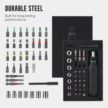 Multi-Function Ratcheting Screwdriver & Bit Kit