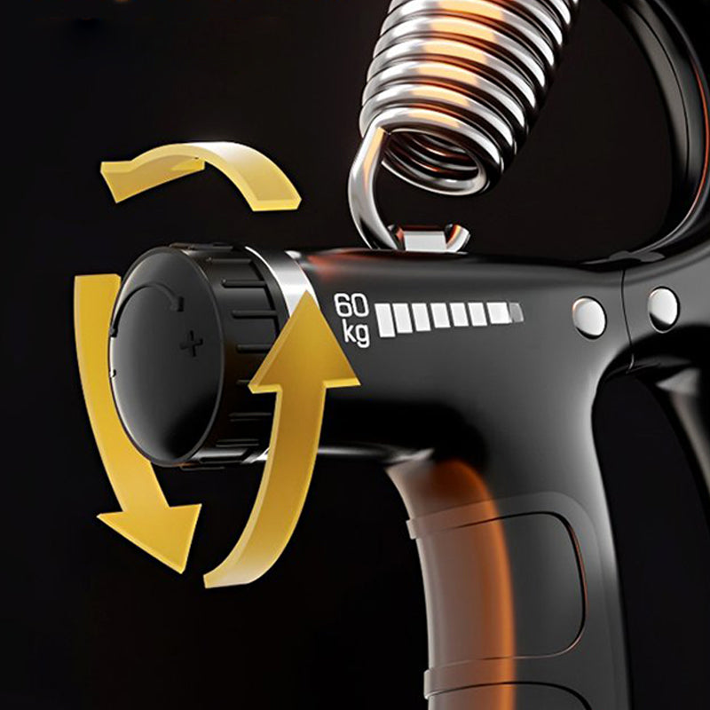 💪 Adjustable Hand Grip Strengthener: Auto Count, Non-Slip, Portable, All Levels