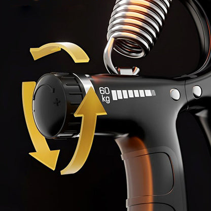 💪 Adjustable Hand Grip Strengthener: Auto Count, Non-Slip, Portable, All Levels
