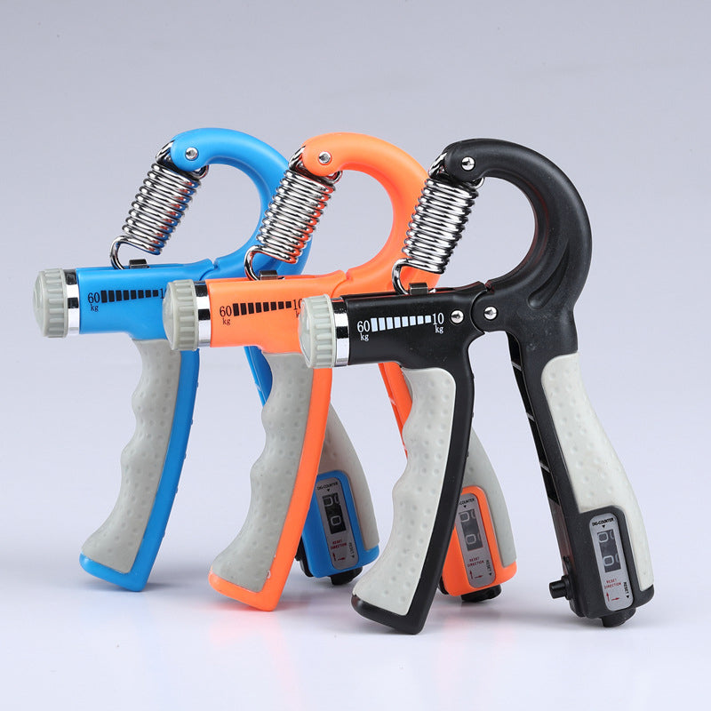 💪 Adjustable Hand Grip Strengthener: Auto Count, Non-Slip, Portable, All Levels