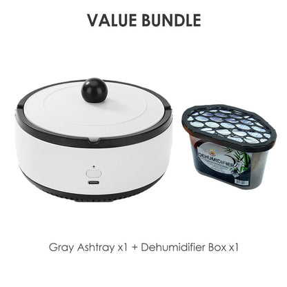Value Bundle: Intelligent Smokeless Ashtray with Air Purifier + Dehumidifier Box