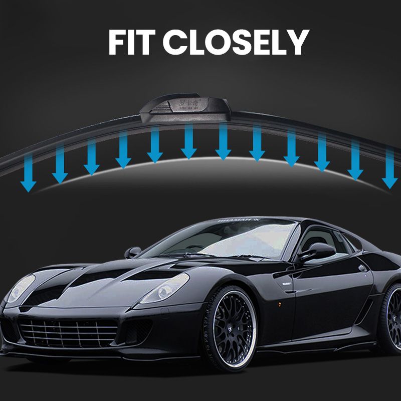 【Cumulative Sales: 99.99 million+】German Quality 👍Universal U-Shape Boneless Windshield Wiper Blades for Car