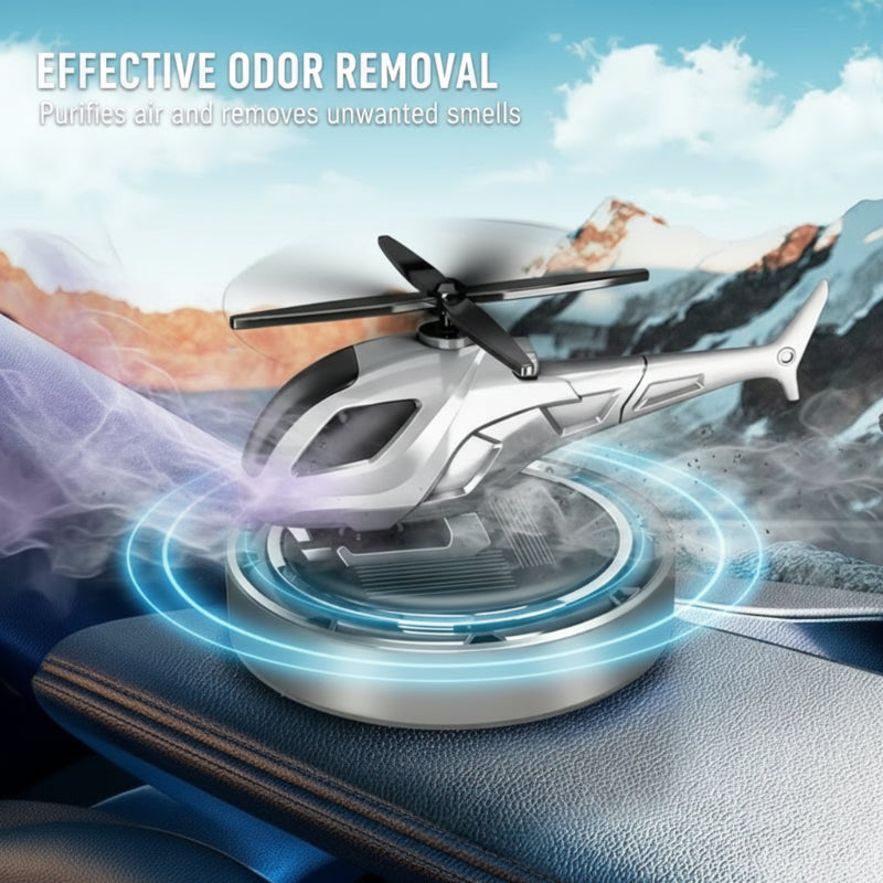 【Cumulative Sales: 99.99 million+】🔥Solar-Powered Rotating Airplane Car Air Freshener