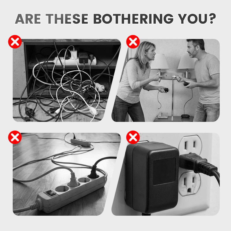 🔌💡 Power Strip with USB Ports & Night Light ⚡🔌  Surge Protector with 5 Outlets and 3 USB Charging Ports, Individual Switches for Energy Saving, Compact Travel-Friendly Design for Bedroom or Office Use