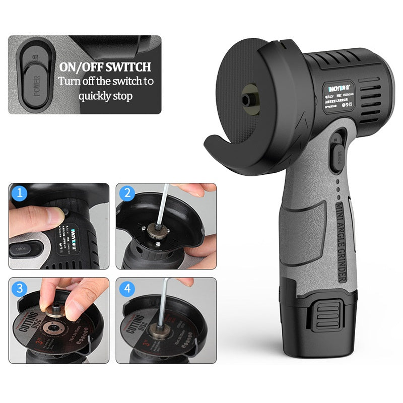 ⏰Today's Special: 61% Off🎁12V Mini Angle Grinder with Cutting Disc